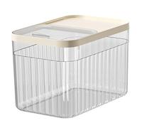 Vistnale Dog Food Bin, Dog Food Container, 9.5x7.1x6.7in Airtight Clear Pet Container with Measuring Cup & Lid 15lbs Bin for Dogs, Cats and Birds