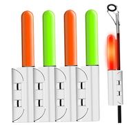 Vistnale Fishing Light, 4PCS Tip up Lights Waterproof Plastic Fishing Light Clip on Bite Alarm for Ice Night Fish Rod Gear