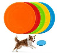 Vistnale Interactive Dog Toys, 5 Pack Dog Flying Discs, Soft Floating Puppy Toys for Training, Interactive, Outdoor Fetch Toy for Small Medium Dogs (Orange, Red, Green, Yellow, Blue)
