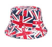 Vistnale king charles coronation hat, Union Reversible Bucket Hat for Men and Women King Charles Coronation British Union UK Flag Pattern Unisex Bucket for Party Style A