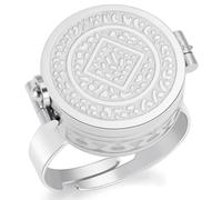 Vistnale Lip Balm Ring, Adjustable Portable Chapstick Ring Emergency Storage Like Wearing an Accessory for on the-go-Touch Ups, Lip Gloss