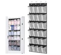 Vistnale Over Door Shoe Storage 24 Mesh Pockets Over the Door Organiser for Shoes Multifunctional Hanging Shoe Rack Storage for Bedroom, Living Room, Bathroom|Hanging Shelves
