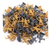 Vistnale Plastic Army Men|200pcs Toy Soldiers 1:72 Scale Mini Knight Figurines - Plastic Toy Soldiers With Swords &, Medieval Army Men Action Figures For & Display (grey & Gold)