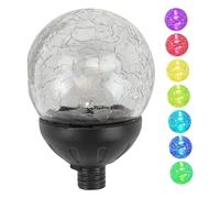 Vistnale Solar Light Bulb, 2PCS Replacement Solar Light Parts, 7 Colors LED Garden Wind Spinners Bulb with Switch Waterproof Replacement Top