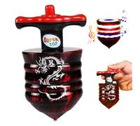 Vistnale Spin Top, Spinning Top, Light Up Spinning Tops with Music, 35 Seconds Rotating Spinner Tops, Colorful Lights Spin Toy Fun Birthday Party for Kids Random Color Handle