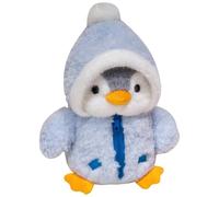 Vistnale Stuffed Penguin, Penguin Plush, Cute Stuffed Animal with Hat and Clothes 10" Cuddly Christmas Animals, Soft Body Pudgy Penguins for Home Xmas Party Winter Ornament, Blue