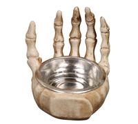 Vistnale Tea Light Holders|Skull Candle Holder Skeleton Hand Resin Tea Light Holders Gothic Style Candlestick Table Ornament for Halloween Home Party Decoration