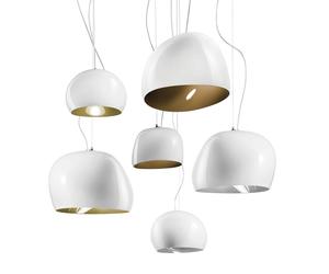 Vistosi Surface hanging light Ø 40cm E27 white/earth brown