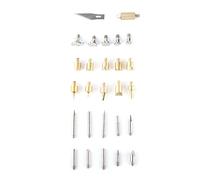 Vistreck 1 Set Pyrography Wood Burning & Soldering Tips with Alphabet Stencils for Crafting