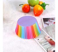 Vistreck 100 Pcs Colorful Cupcake Liners - Baking Paper Cups for Muffins, Cakes & Treats