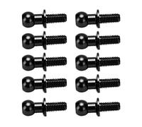 Vistreck 10pcs Metal Ball Head Link Rods for TT01 TT02 RC Car End (Black)