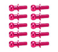 Vistreck 10pcs Metal Ball Head Link Rods for TT01 TT02 RC Car End (Pink)