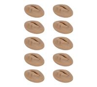Vistreck 10PCS Silicone 3D Practice Lips - Open Mouth Model for Semi-Permanent Training (Dark Skin Color)