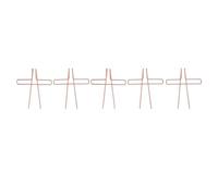Vistreck 10pcs Stainless Steel Book Page Clip Holder (Rose Gold)