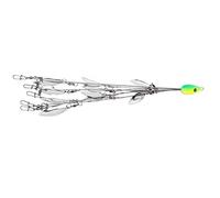 Vistreck 12 Bladed Umbrella Rig Fishing Multi-Lure Kit with Swivels for Attracting Fish (Green)