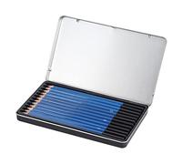 Vistreck 12pcs Wooden Shell Hex Rod Sketch Drawing Pencil Set with Tinplate Box for Art and Design