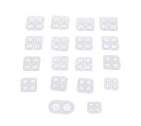 Vistreck 18pcs Soft Silicone Molds for Resin Art, Handicrafts, Easy Demold Molds for Creative Projects