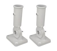 Vistreck 2Pcs Adjustable Flag Pole Holder - Aluminium Alloy Multi Position Wall Mount Bracket for Outdoor Use