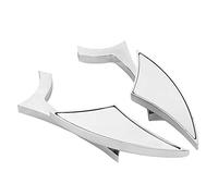 Vistreck 2pcs Chrome-Plated Motorcycle Rearview Mirrors with 8mm & 10mm Threads - Stylish Blade Design for Motorbikes