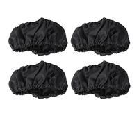 Vistreck 4Pcs Child Stroller Wheel Protection Covers - Black Accessories for Clean Floors (L)