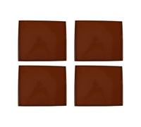 Vistreck 4Pcs Silicone Dehydrator Mats for Fruit & Vegetable Drying - Non-Stick, Edged Food Grade Trays (Coffee)