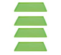 Vistreck 4Pcs Silicone Dehydrator Mats for Fruit & Vegetable Drying - Non-Stick, Edged Food Grade Trays (Green)