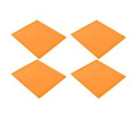 Vistreck 4Pcs Silicone Dehydrator Mats for Fruit & Vegetable Drying - Non-Stick, Edged Food Grade Trays (Orange)