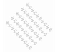 Vistreck 50Pcs Nail Chart Rings for Gel Color Display - Clear & Flower Design (4)