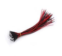Vistreck 50pcs Pre Wired 9-12V Clear LED Diodes - 3mm/5mm/10mm, White/Red/Blue/Green Lights (5mm)