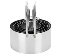 Vistreck 5PCS/Set Stainless Steel Round Biscuit Cutters with Ergonomic Handle for Baking