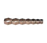 Vistreck 7Pcs Hex Leather Cutting Die Mold Set - 20-50mm for Leathercraft, Watch Straps & Belts