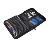 Vistreck 95pcs Sketch Tool Kit with Colored Pencils, Charcoal Pencils, Eraser & Carry Case for Artists