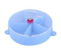 Vistreck Bird Pet Foraging Feeder Wheel Toy for Parrots - Fun & Challenging Feeding Box (Blue)