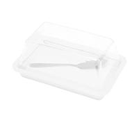 Vistreck Butter Storage Box, Keep with Elegant Design (Square Transparent | Stylish, compact butter container, perfect for kitchen or dining use, includes a reliable butter knife.