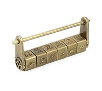 Vistreck Classical Antique Zinc Password Lock - Unique Chinese Characters Design for Home Decor and Collectibles