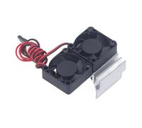 Vistreck DC 5V RC Heat Sink Controlled Speed Fan Set for Slash 4x4, Rustler, Stampede & Hoss (Silver)