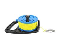 Vistreck Diving Reels Anchor Rope Spool with Clip - Nylon Wire for Cave and Exile Diving (Blue Wheel)