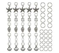 Vistreck DIY Marine Animal Pattern Alloy Hair Clip Accessories - 50 Unique Craft Pendant Variants