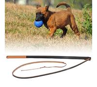Vistreck Dog Training Whip - Leather Pet Leashes for Medium to Large Dogs, Comfortable Handle, Random Color Bands
