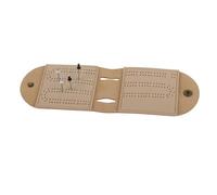 Vistreck Leather Cribbage Board Game Set - Portable 2 Track Scoreboard with Needle and Game Bag for Fun Travel Play