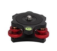 Vistreck LP-64 Aluminum Camera Tripod Leveling Base with Triple Wheel Bubble Level and Adjustable Angle