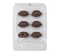 Vistreck Mannequin Head Eyelids for Eyelash Extension Practice (Brown) | Soft silicone material, reusable for training, mannequin heads and perfect for novices.
