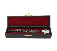 Vistreck Miniature Clarinet Replica 6.3 Inch with Stand and Case - Dollhouse Musical Ornament