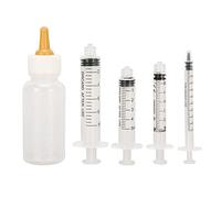 Vistreck Pet Nursing Bottle Kits with Control Nipples for Kittens and Puppies - Complete Feeding Solution (Yellow)