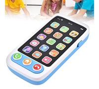 Vistreck Phone Toy for Kids - Interactive Musical Cell Phone with Volume Control - Learning English & Tory Development (Blue)
