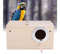 Vistreck Quality Wooden Bird House Breeding Box for Parrots - Right Opening with Convenient Stand (Right opening)