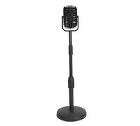 Vistreck Retro Microphone Prop - Vintage Style Model with Stand for Costume Photography and Performance Training