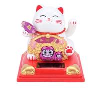 Vistreck Solar Waving Lucky Cat Fortune Decor for Car Dashboard Home