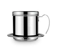Vistreck Stainless Steel Vietnamese Coffee Drip Filter Maker | Manual Phin Infuser Cup for Home & Travel (Silver)