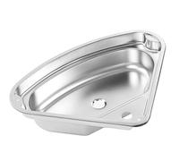 Vistreck Triangular Stainless Steel Sink with Fast Drainage System | Easy to clean kitchen sink, made of 304 stainless steel, ideal for RVs, yachts, and bathrooms.